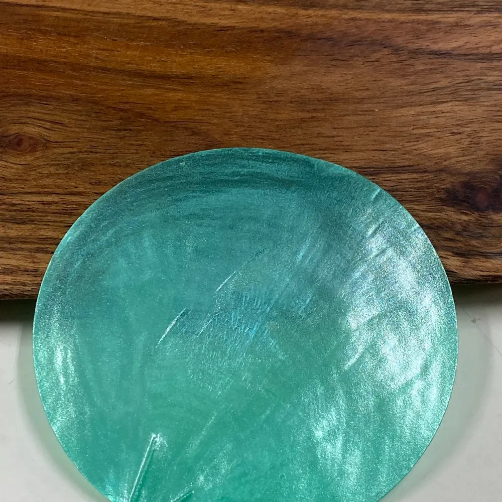 0-Hole 8cm Capiz Shells (50) - Pastel Green
