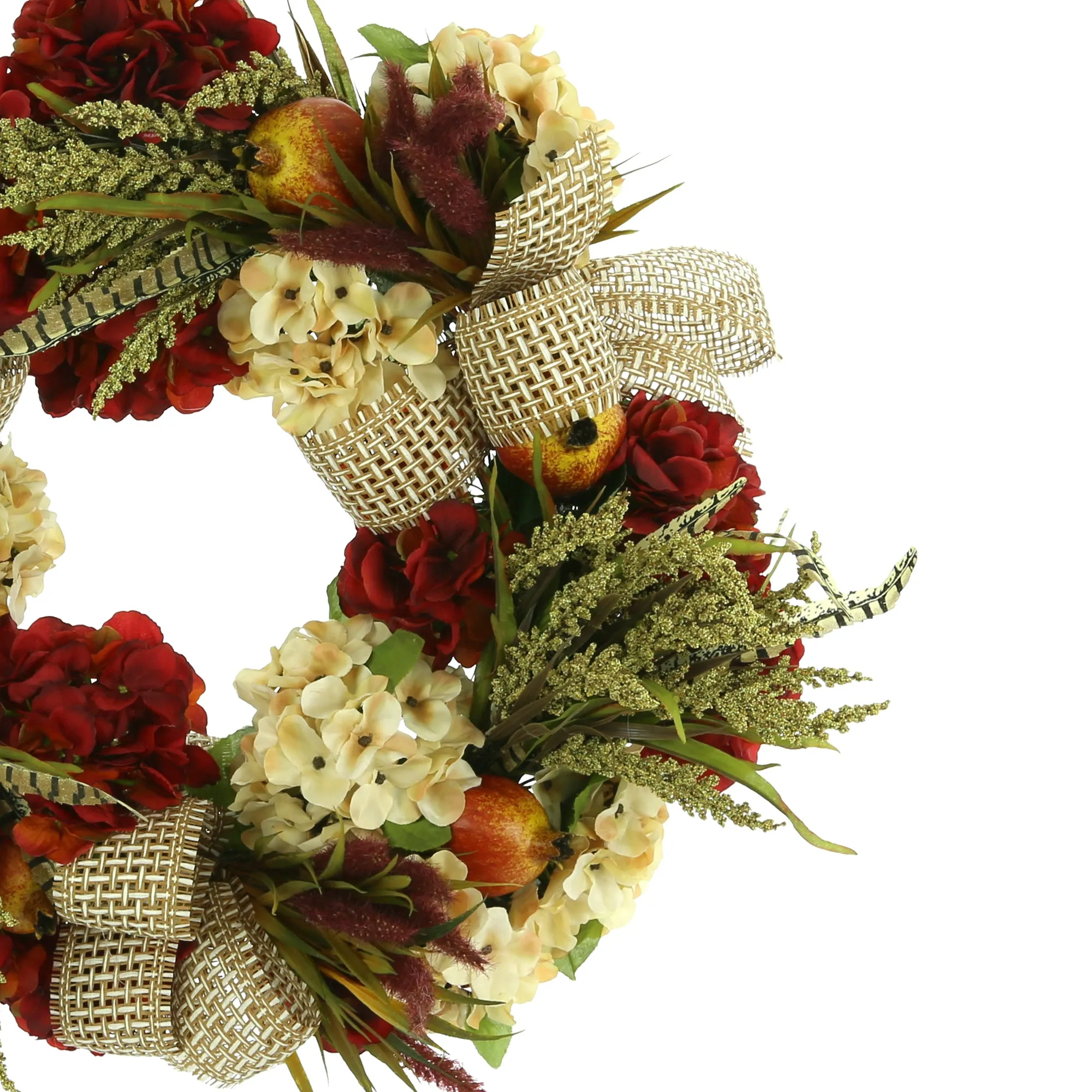 25" Hydrangea and Pomegranates Wreath