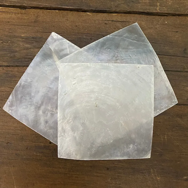 7cm Capiz Shells (10) - Square
