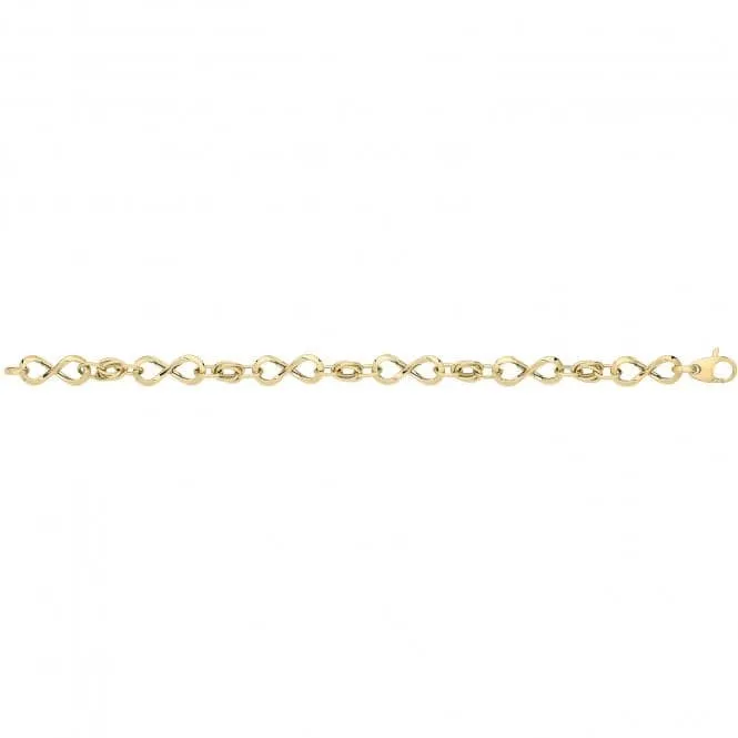9ct Yellow Gold Hollow Bracelet BR688