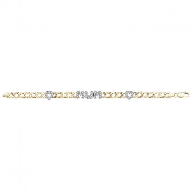 9ct Yellow Gold Zirconia Bracelet BR563