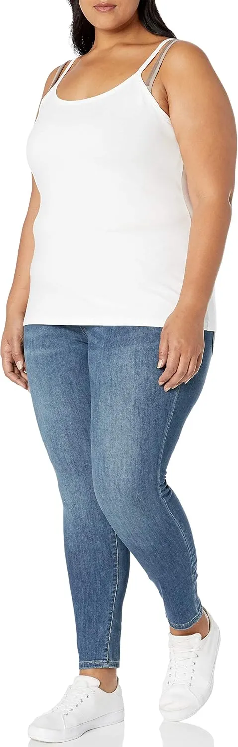Amazon Essentials Women's Tank Top Camisole Pack, Available in Plus Size, Pack of 2