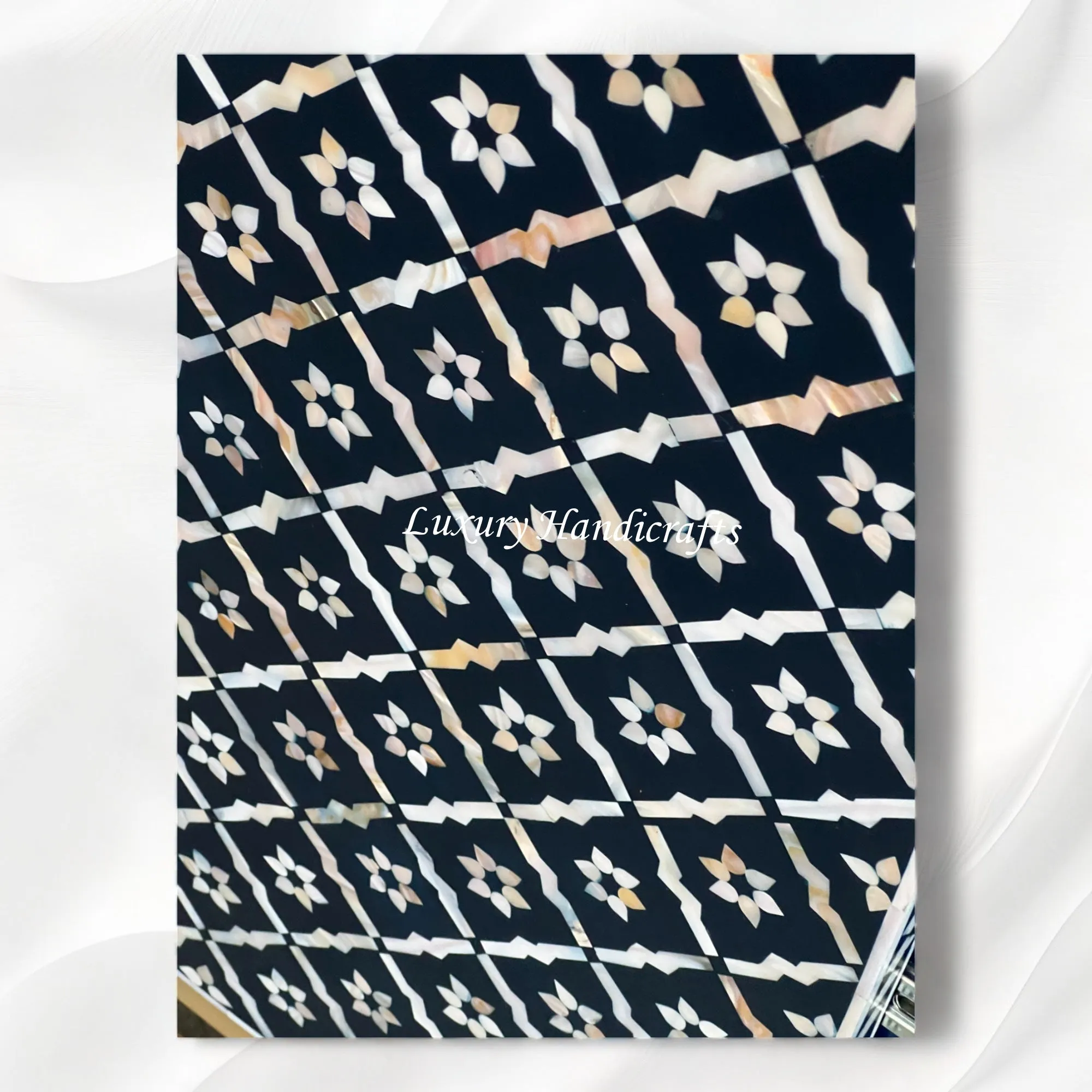 Arctic MOP Inlay Bathroom Vanity Navy Blue