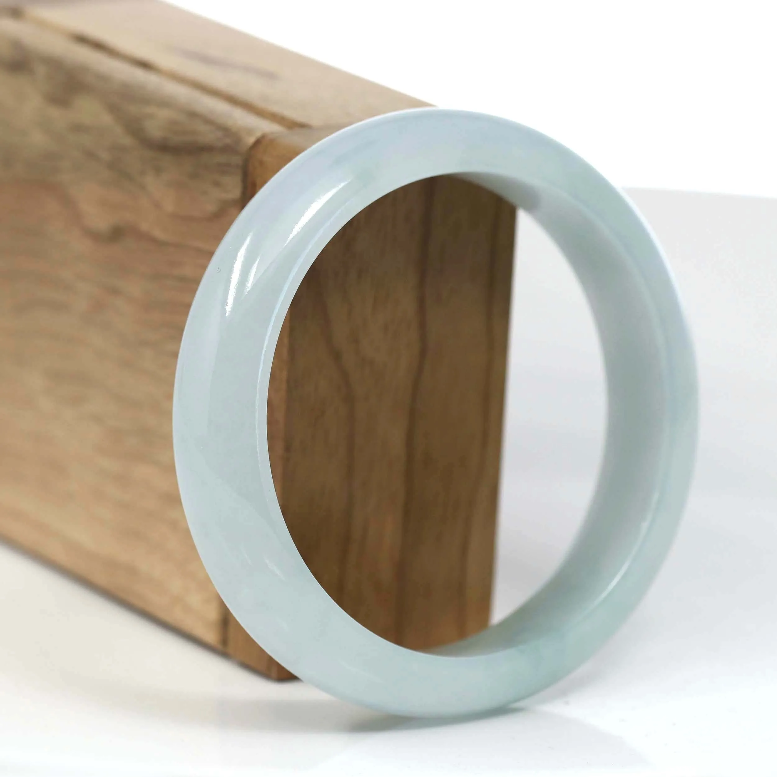Baikalla "Classic Bangle" Blue-Green Natural Burmese Jadeite Jade Bangle (57.49mm) #T125