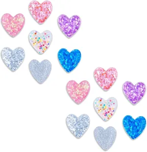 Bling Love Shoe Charms14 PCS Sparkling Shoe Accessories for Clog SandalsDecoration Pins for Bracelet WristbandWomen Cute Party Shoe Charm