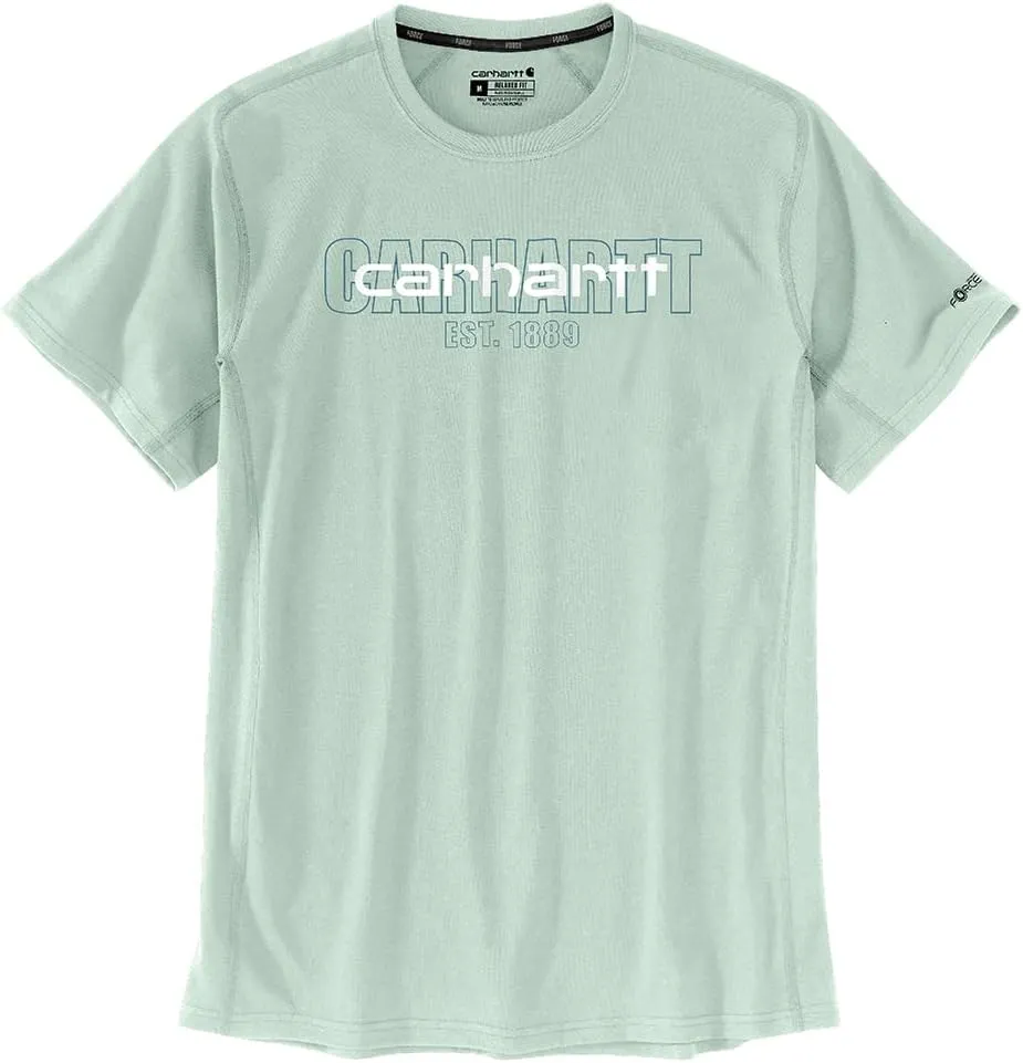 Carhartt Men's 106653 Force Relaxed Fit Midweight Short-Sleeve Logo Gr