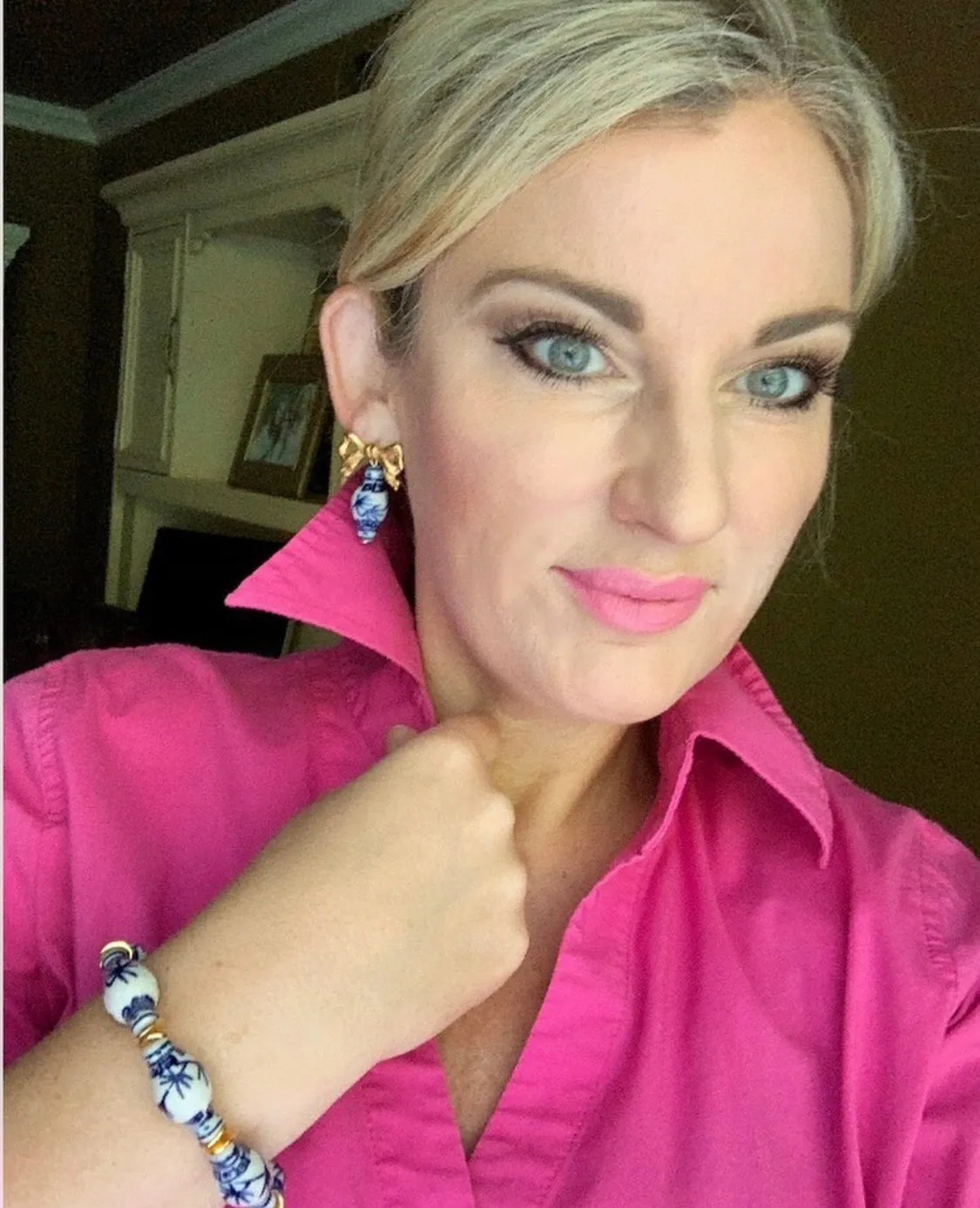Chinoiserie Ginger Jar Bracelet - Royal Blue