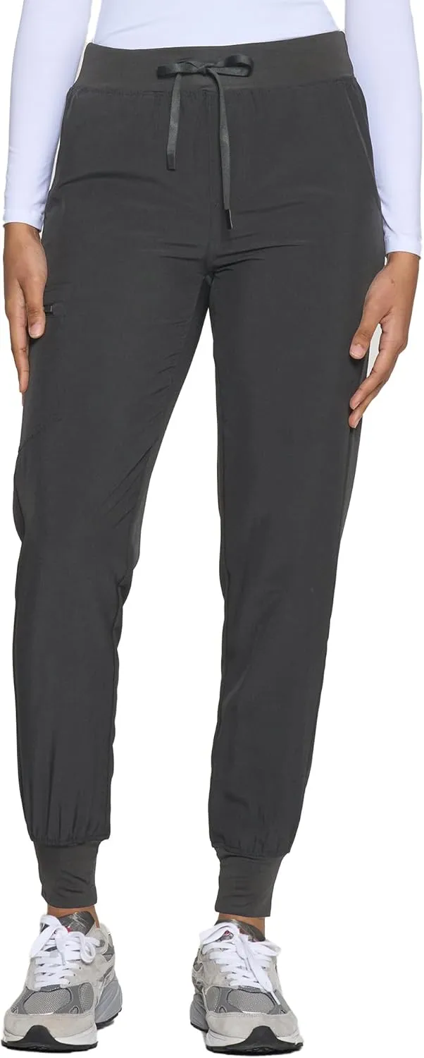COZYFIT Womens Scrub Pants - Soft Stretch Yoga Style with 5 Pockets, Slim Fit Jogger Scrubs Pants for Women