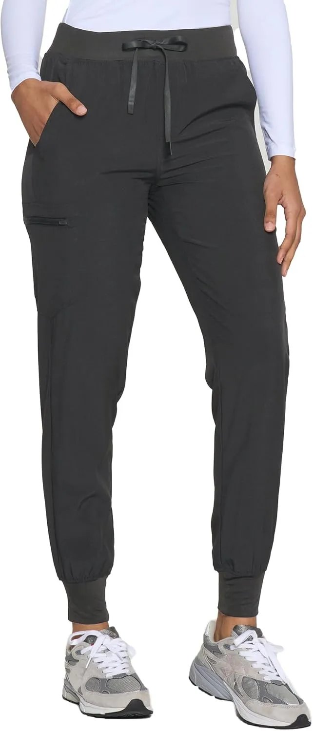 COZYFIT Womens Scrub Pants - Soft Stretch Yoga Style with 5 Pockets, Slim Fit Jogger Scrubs Pants for Women