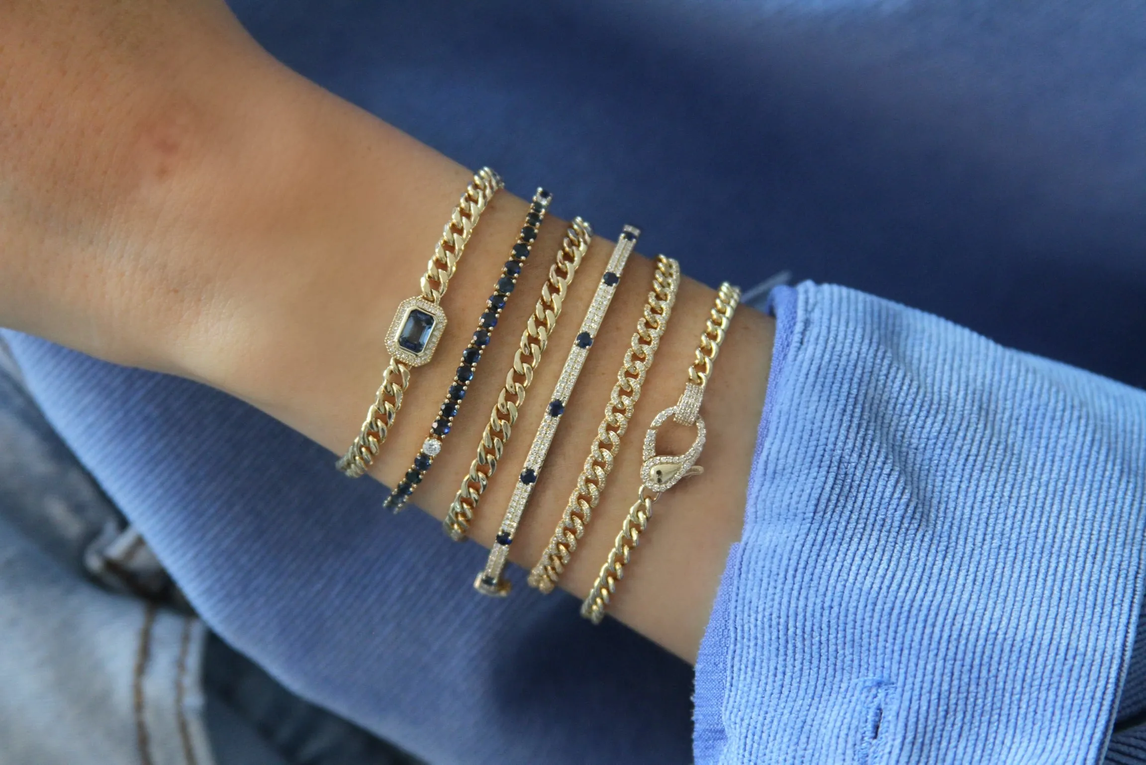 Diamond Clasp Cuban Link Bracelet