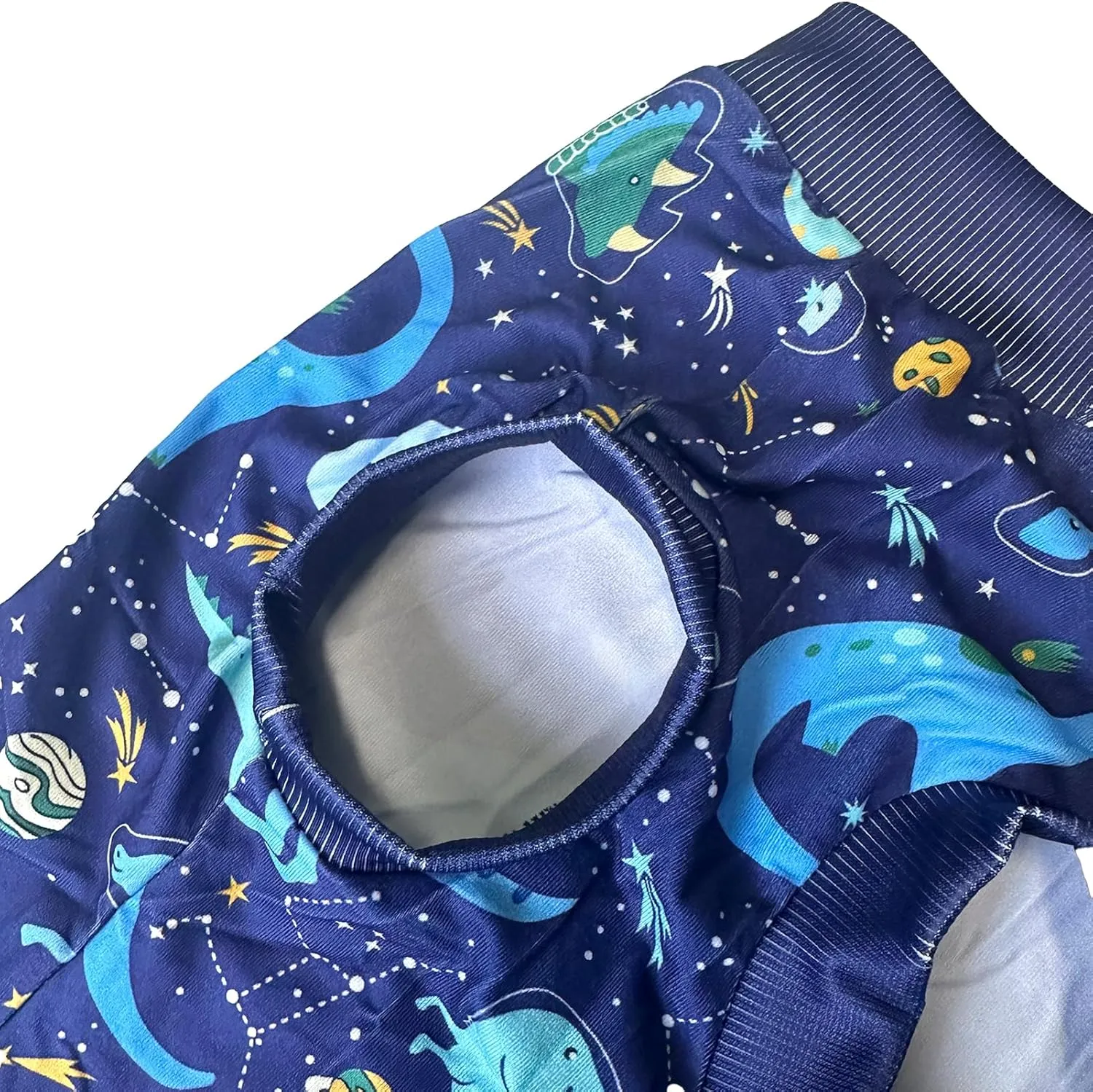 Dog Navy Sleeveless T Shirts with Universe Dinosaur Pattern Printed Soft Vest for Large Dogs (2XL, Vest)