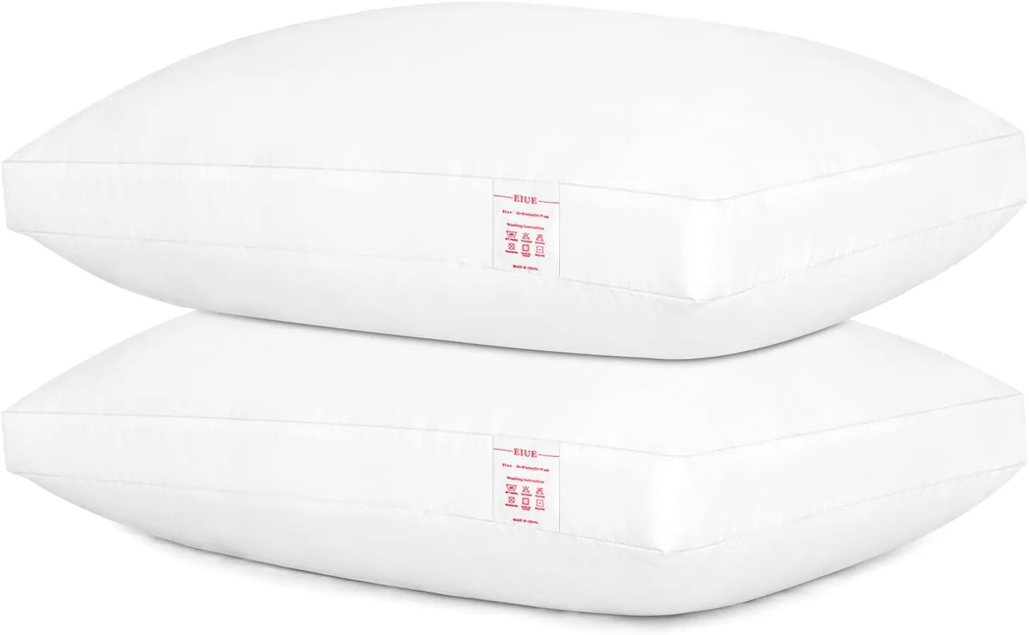 EIUE Bed Pillows for Sleeping 2 Pack Queen SizeSuper Soft Down Alternative Microfiber Filled Pillows,20 x 30 Inches,White