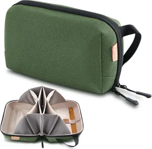 Electronic Organizer Travel Case Bag for Cables, Switch, SD card, Passport and More  Ultimate Protection & Portability Waterproof (Green)