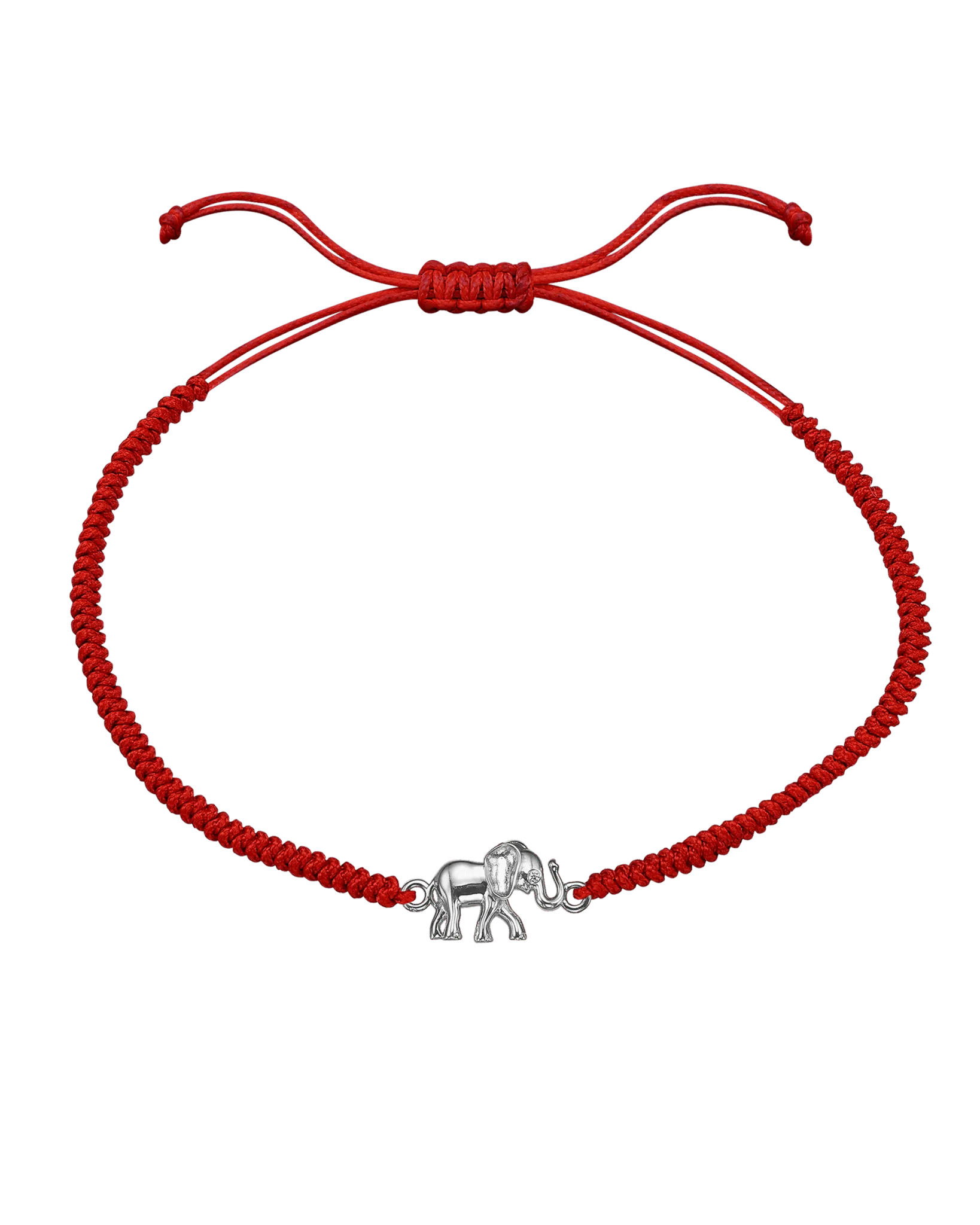 Elephant [RED] - 14K White Gold