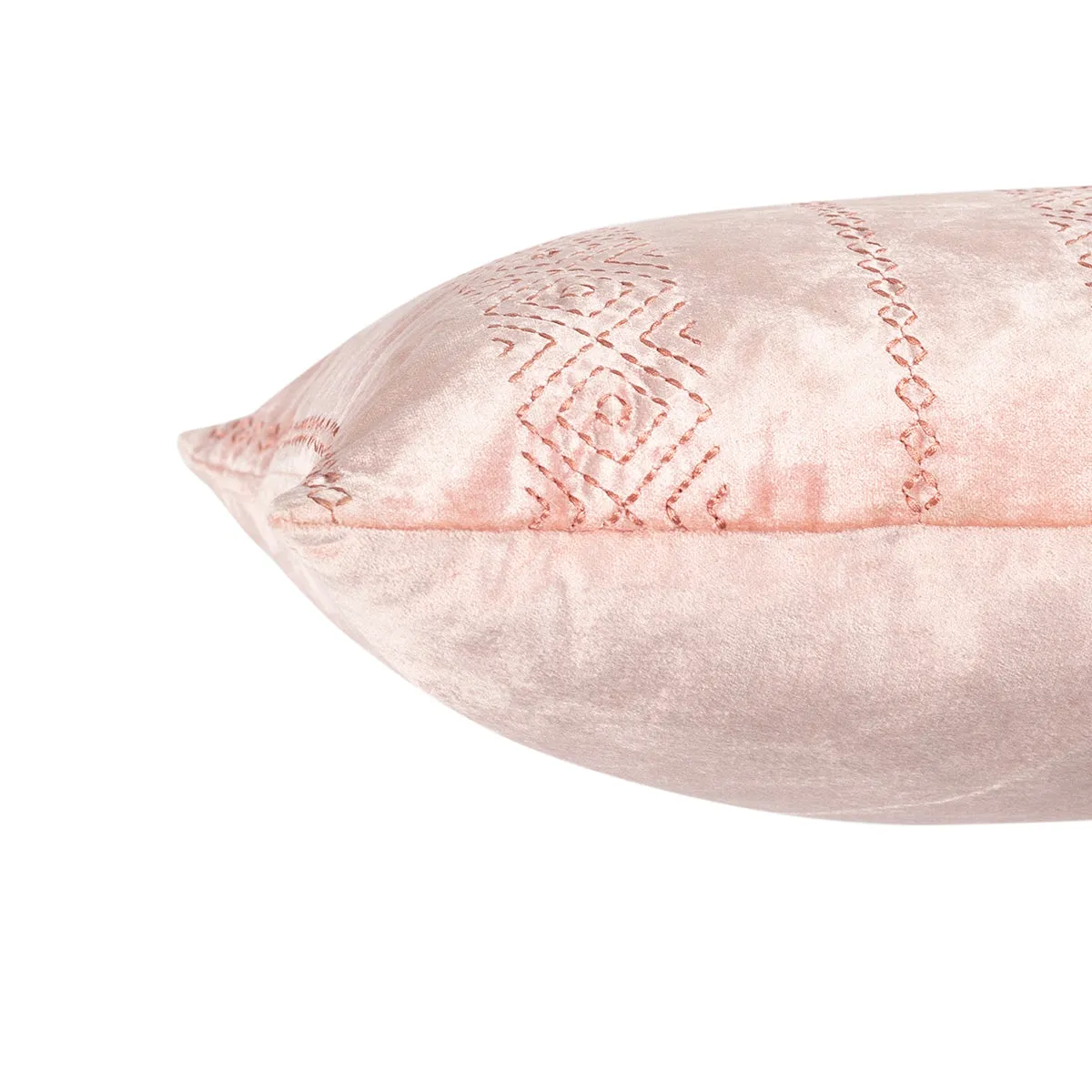 Exotic Heritage Ctity Stripes Embroidered Peach Cushion Cover