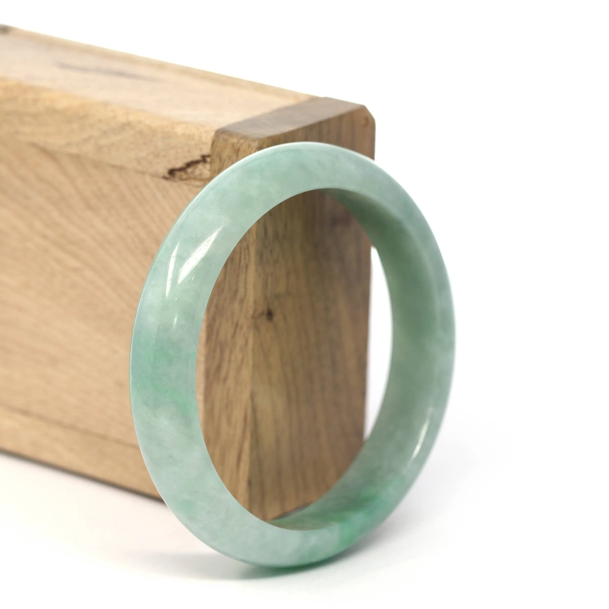 Genuine Burmese Forest Green Jadeite Jade Bangle Bracelet (55.93 mm) #234