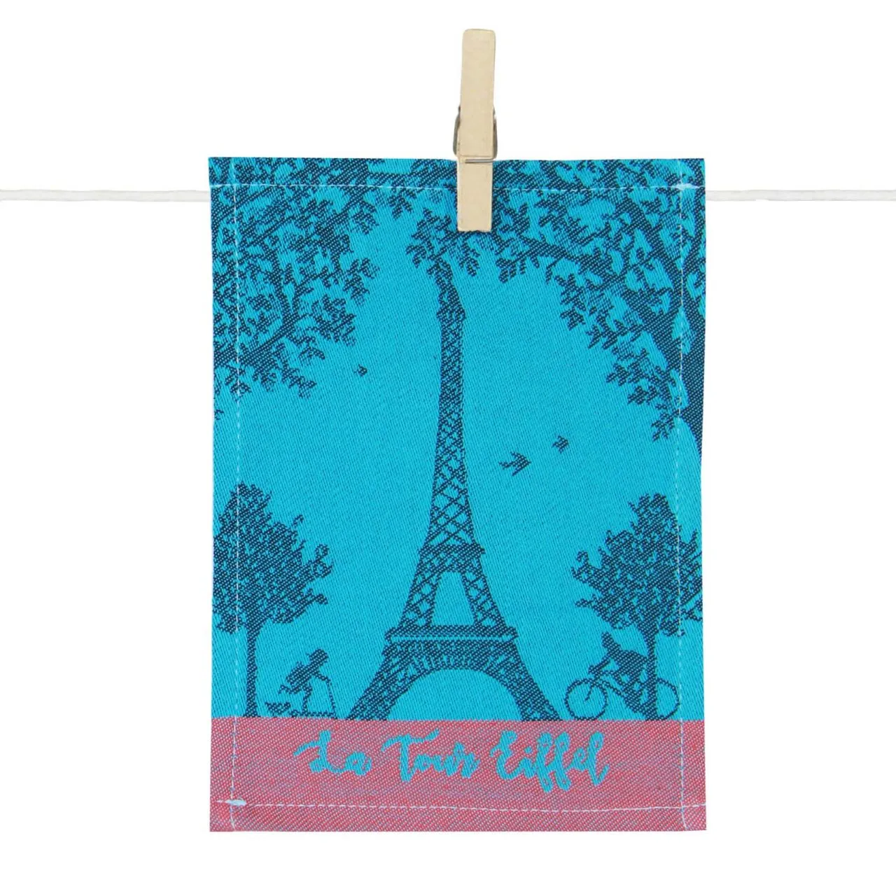 Kitchen Towel –  Eiffel Tower Embroidered heart