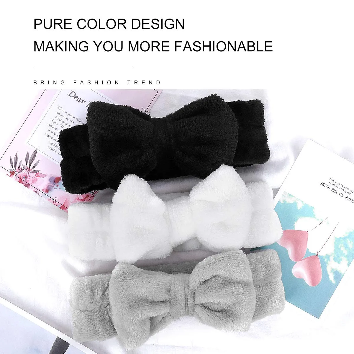 LADES Soft Skincare Headband  Adjustable, Comfortable & Stretchy Fabric, Cute Patterns for Makeup, Facial  Non-Slip, Headband for Hair Control