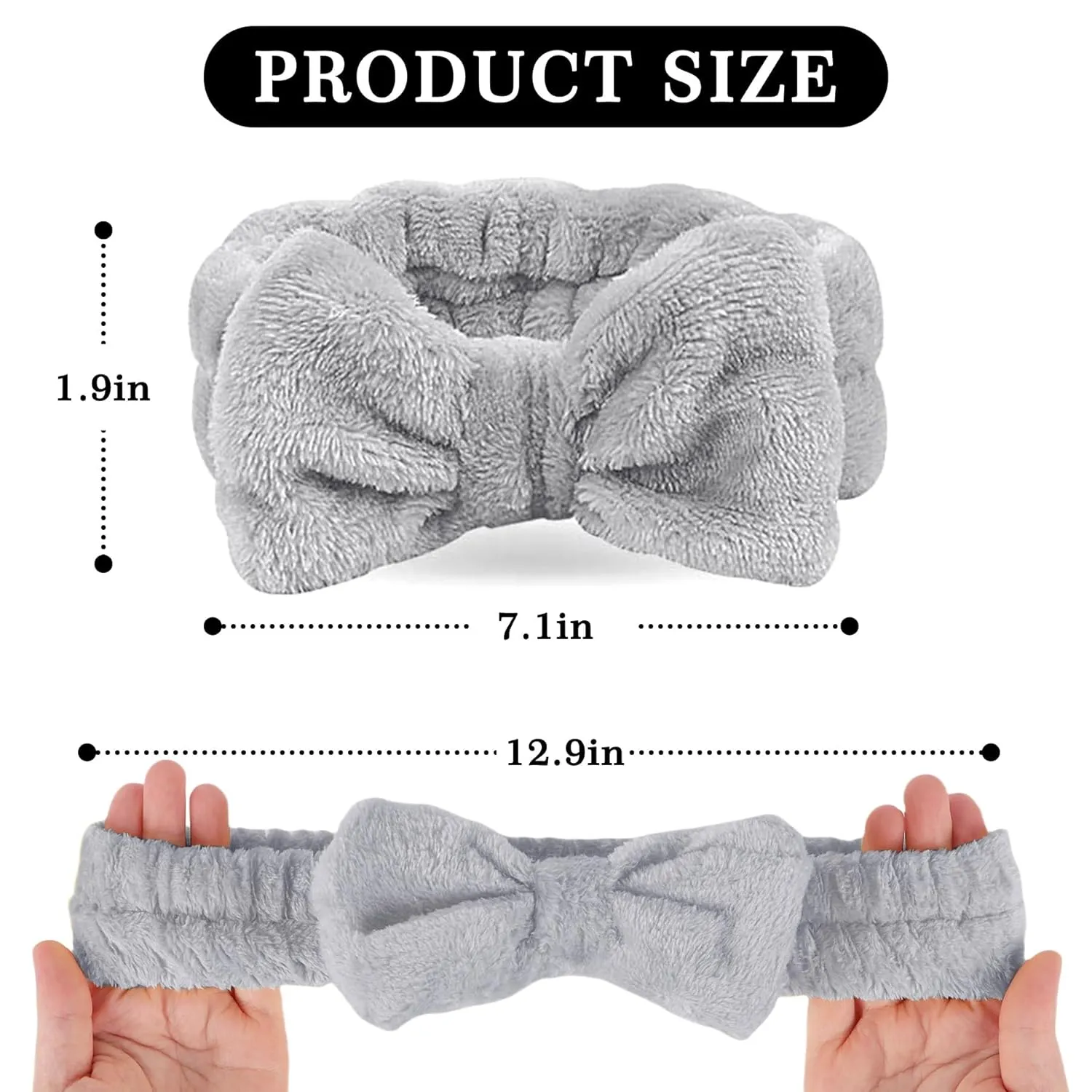 LADES Soft Skincare Headband  Adjustable, Comfortable & Stretchy Fabric, Cute Patterns for Makeup, Facial  Non-Slip, Headband for Hair Control