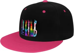 LGBTQ Pride Flag Dad Hat Flat Brim Trucker Hats Women Funny Novelty Snapback Baseball Cap,White