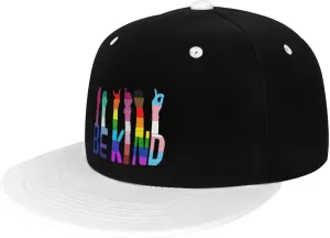 LGBTQ Pride Flag Dad Hat Flat Brim Trucker Hats Women Funny Novelty Snapback Baseball Cap,White