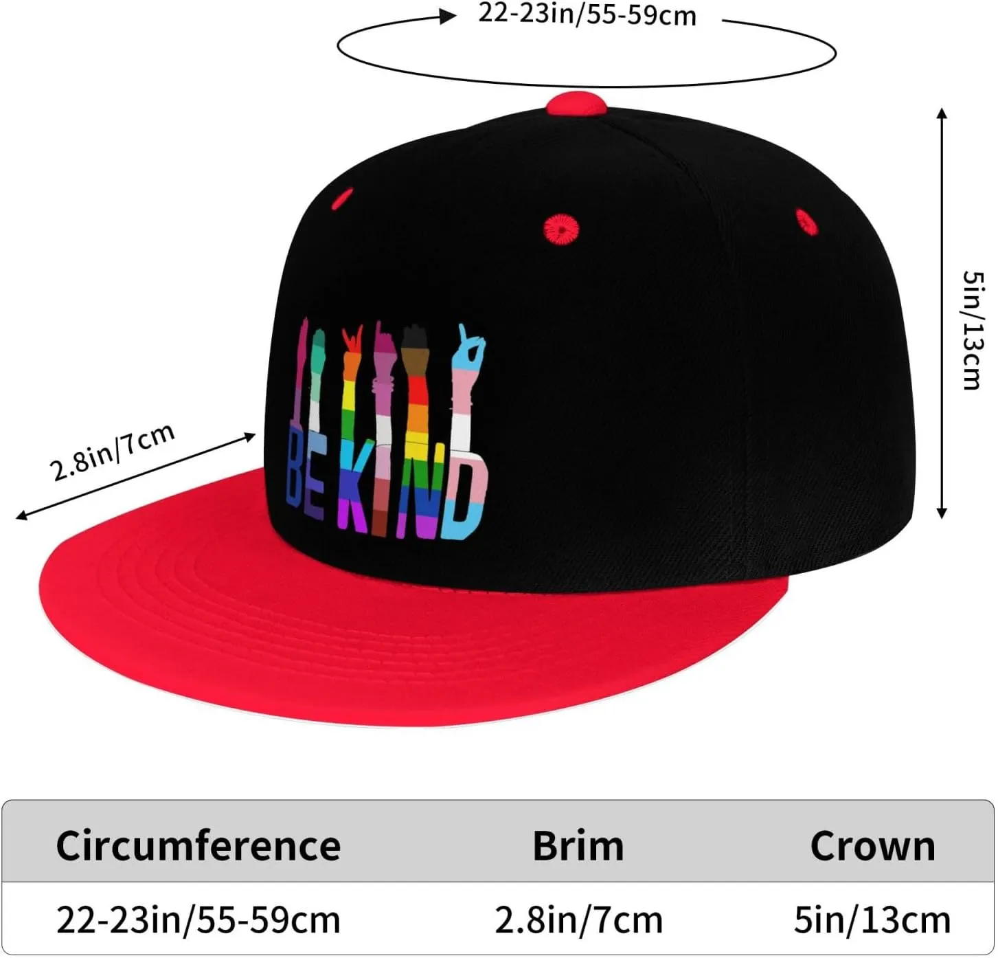 LGBTQ Pride Flag Dad Hat Flat Brim Trucker Hats Women Funny Novelty Snapback Baseball Cap,White