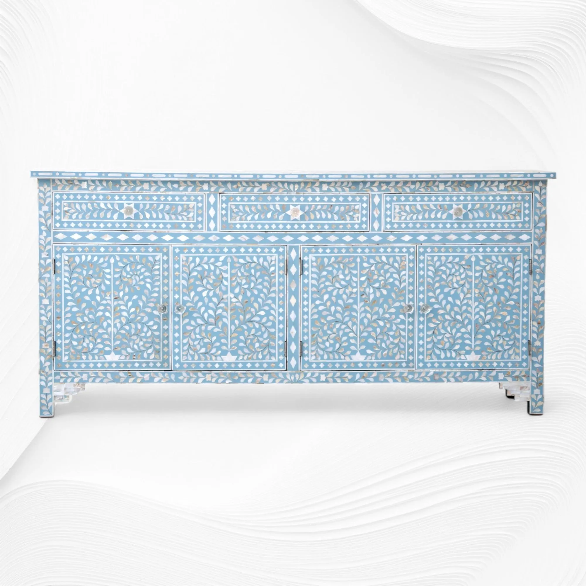 Lillian MOP Inlay Sideboard Turquoise