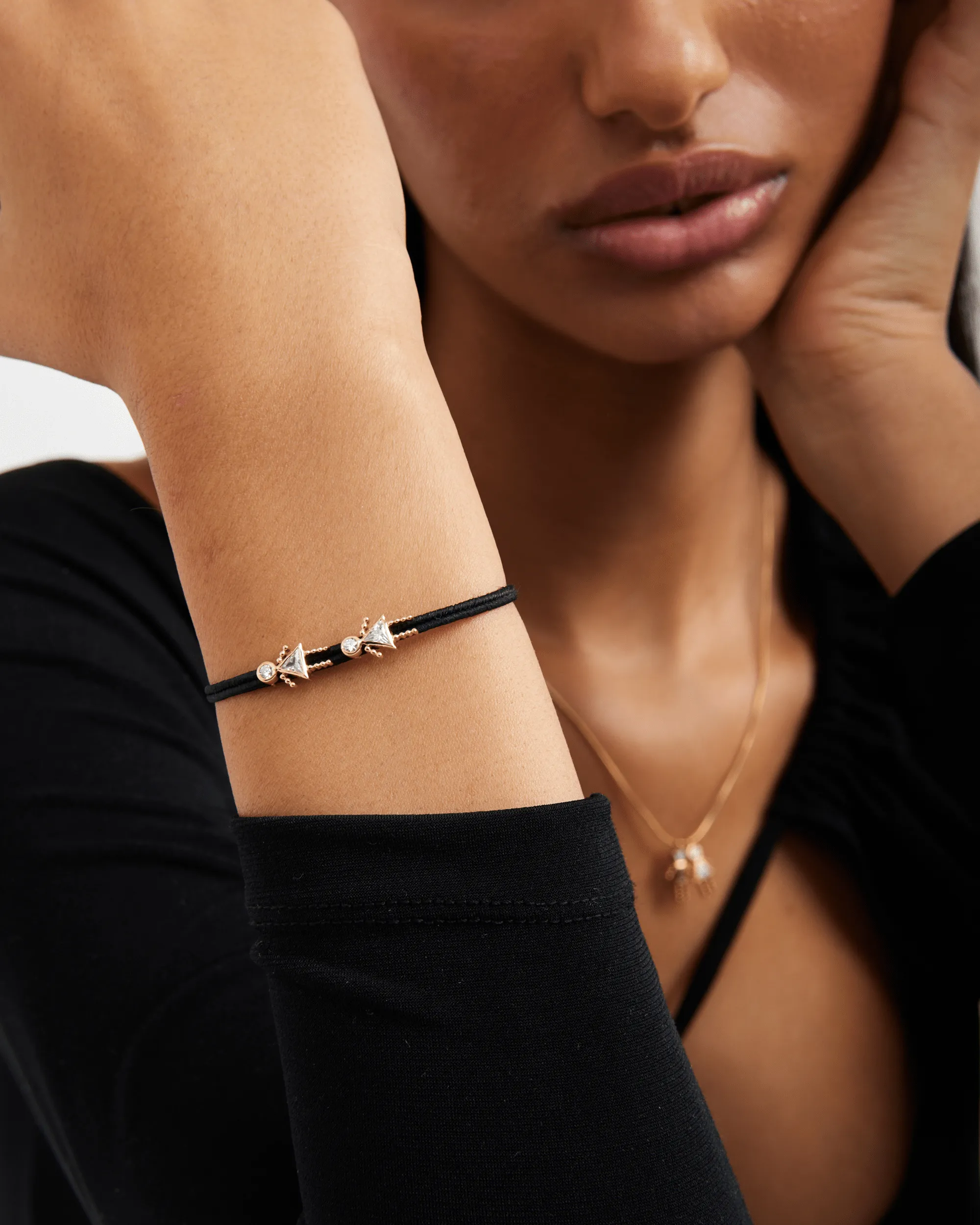 Mini Me Cord Bracelet - 925 Sterling Silver