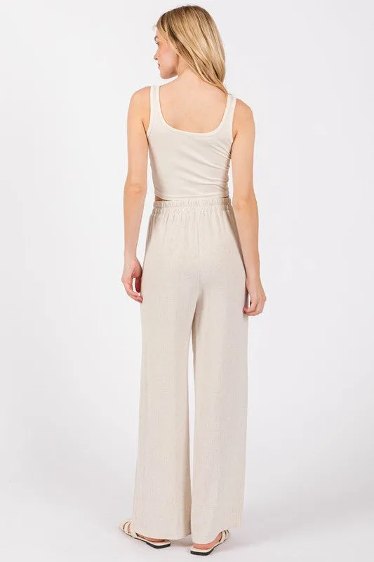 Natural Linen Blend Pant