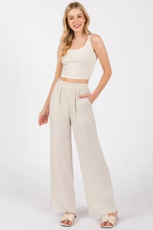 Natural Linen Blend Pant