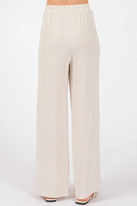 Natural Linen Blend Pant