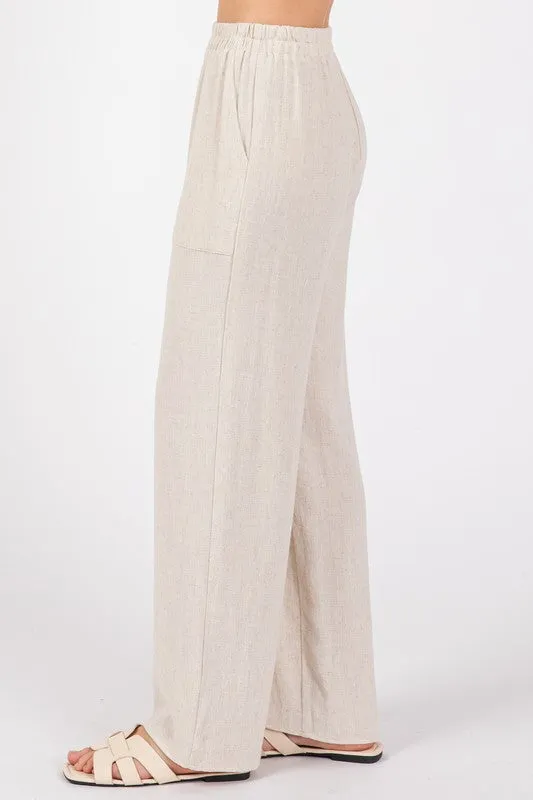 Natural Linen Blend Pant