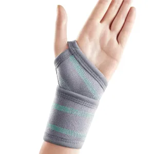 OPPO 2383 Adjustable Wrist Compression Wrap with Thumb Loop for Wrist Strain and Sprain - Fits Both Right and Left Hand (Gray, One Size, 1 Pack)
