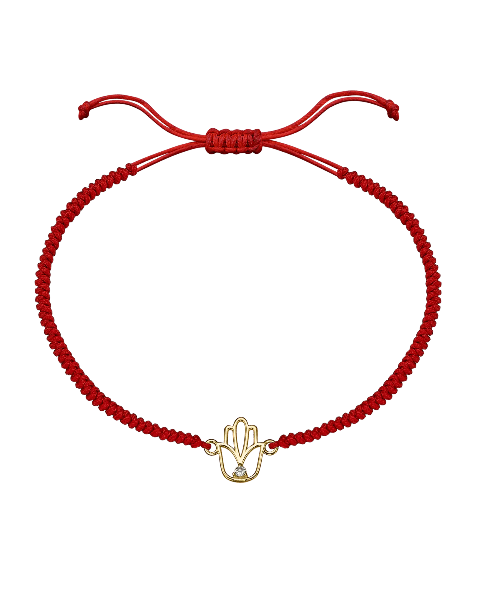 Outlined Hamsa [RED] - 18K Gold Vermeil