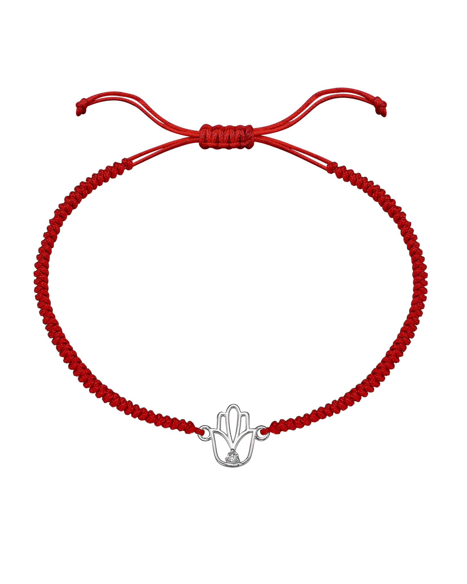 Outlined Hamsa [RED] - 925 Sterling Silver