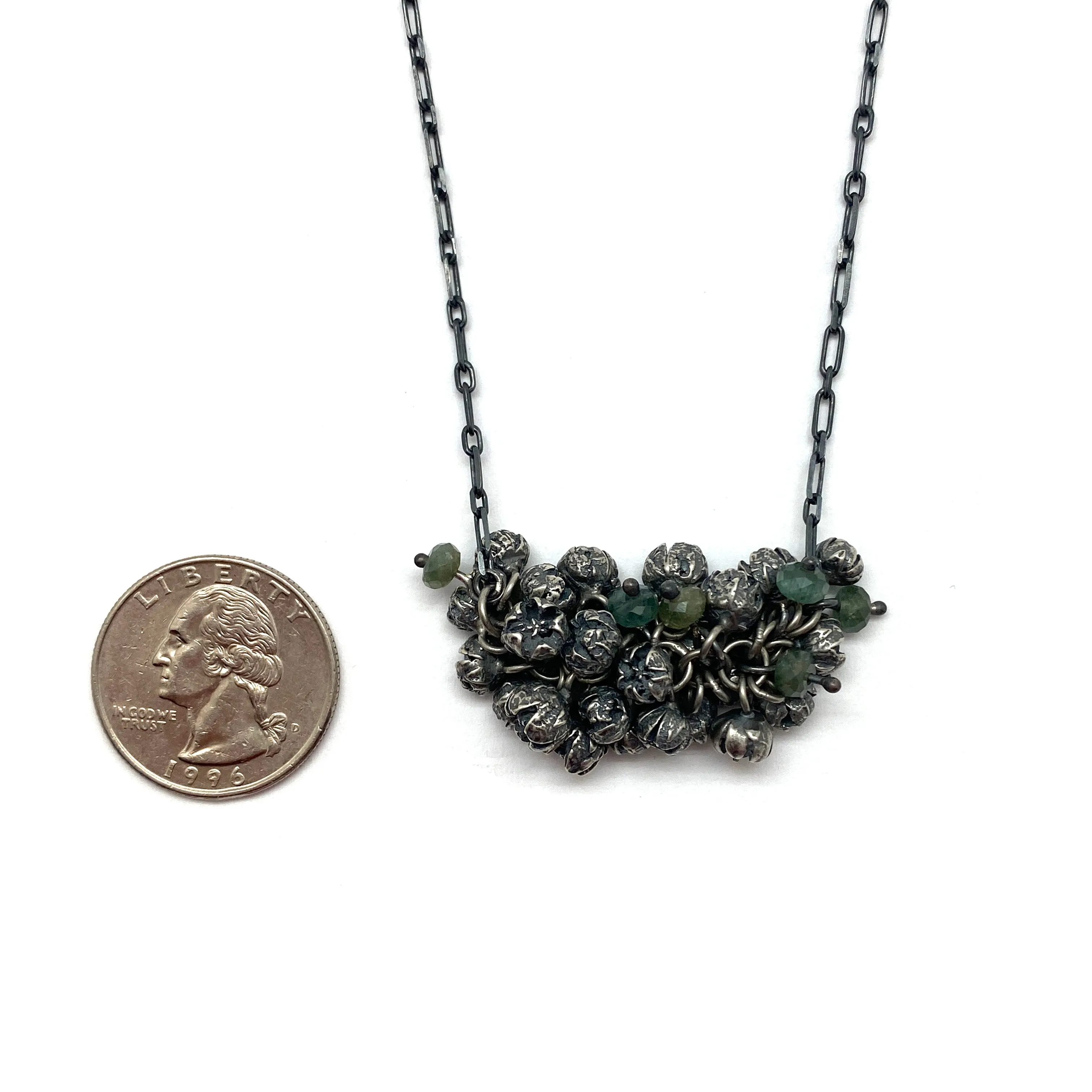 Seed Pod and Apatite Necklace