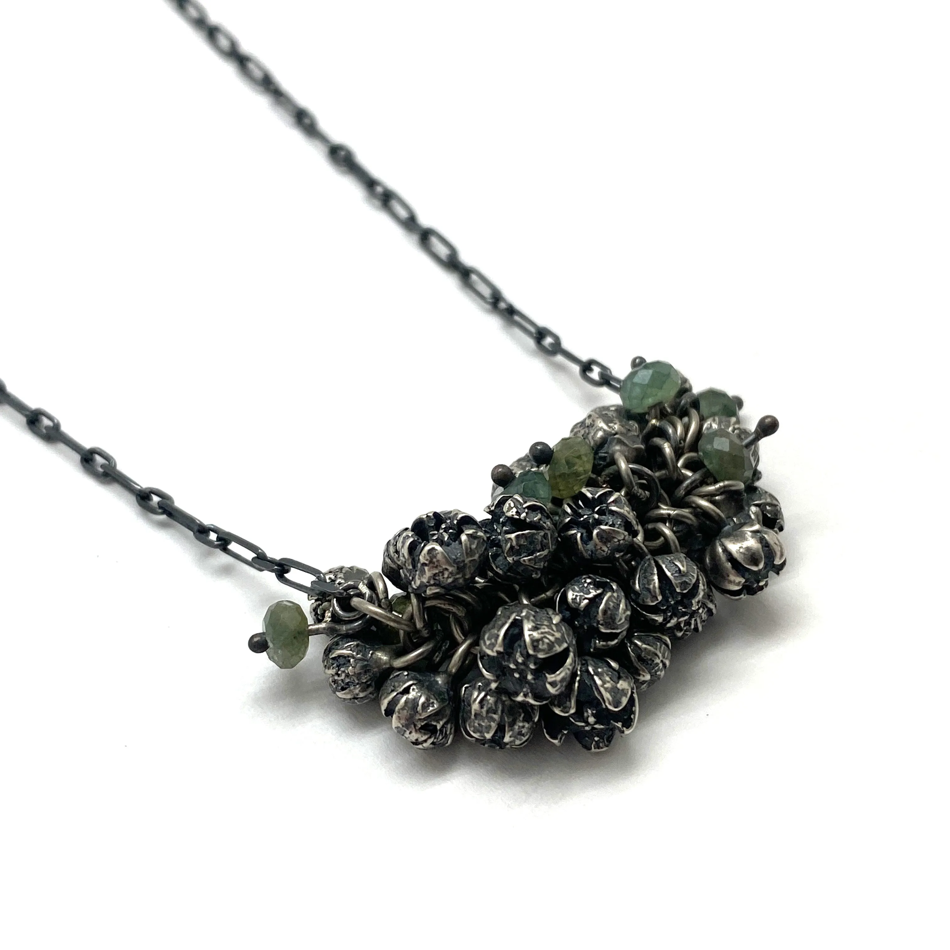 Seed Pod and Apatite Necklace