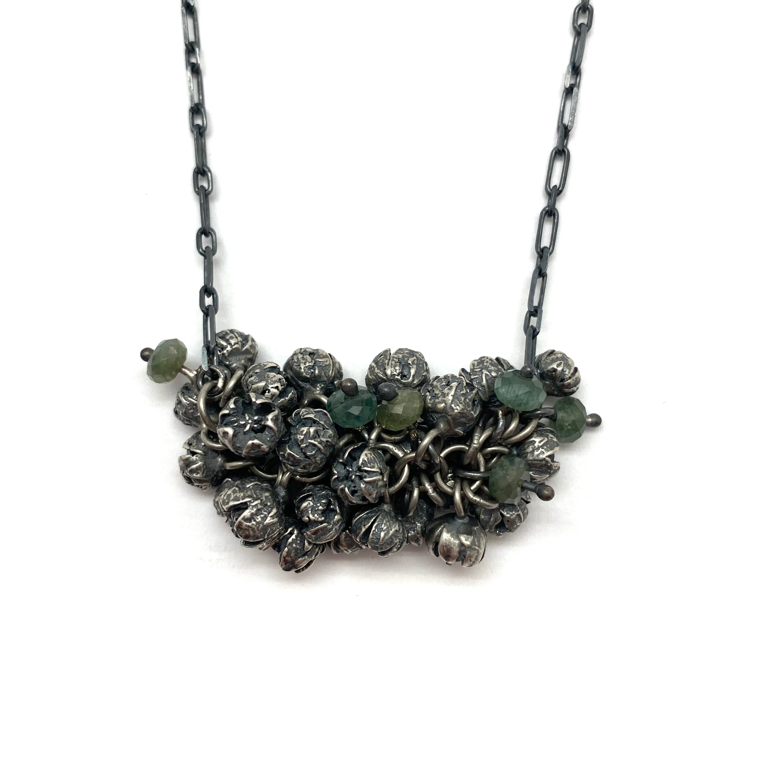 Seed Pod and Apatite Necklace