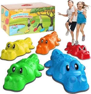 Stepping Stones for Kids,Non-Slip Turtle Jumping Balance Rocks Toys for Toddlers Outdoor Indoor Play Gift,Sensory Obstacle Course Coordination Game for Age 3-8 