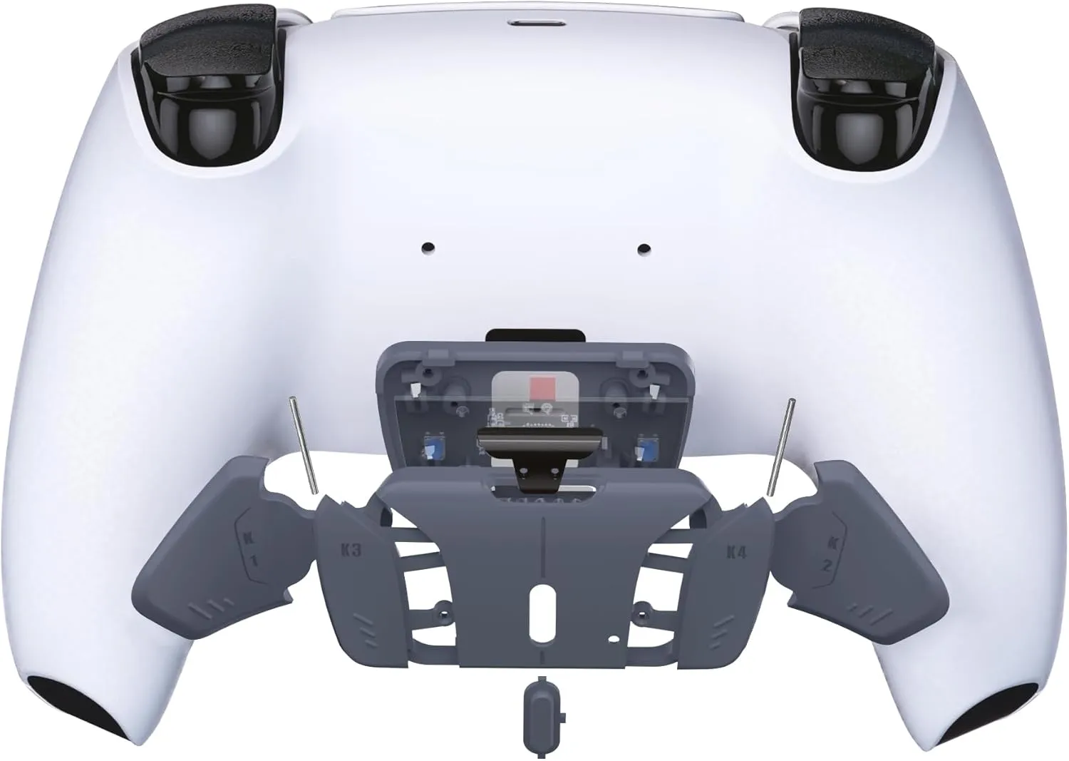Sterling Silver Replacement Redesigned K1 K2 K3 K4 Back Buttons Housing Shell for eXtremeRate RISE4 Remap Kit for PS5 Controller - Only Buttons, Without Controller and RISE4 Remap Board