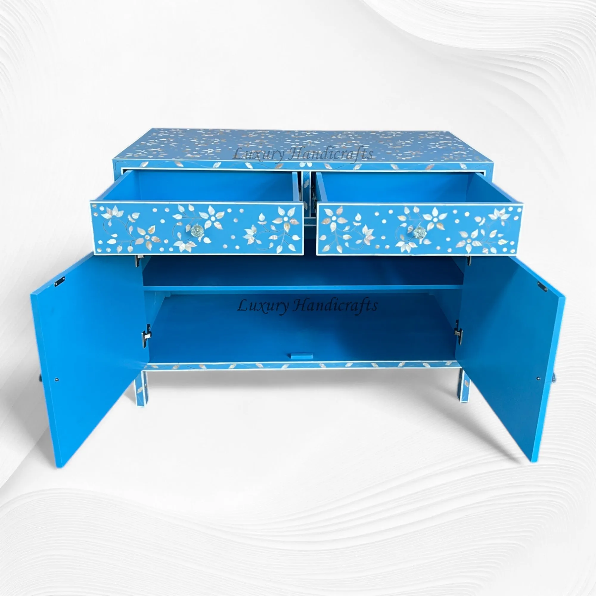 Sylvie MOP Inlay Sideboard Blue