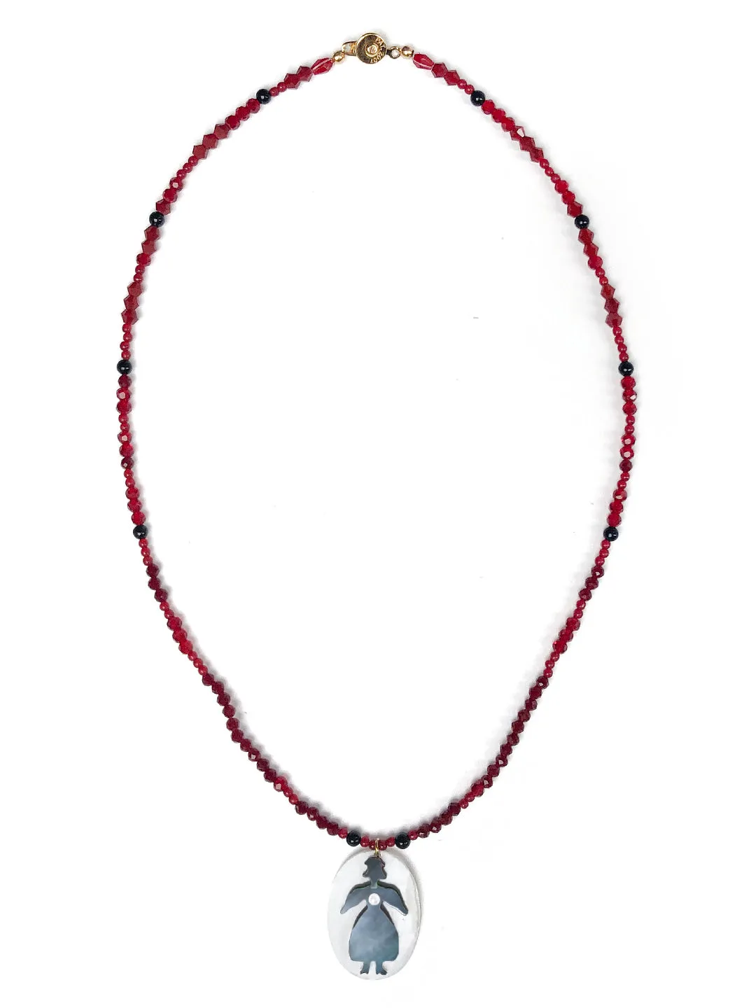Unlogical Poem Vintage Style Natural Shell Red Agate Necklace