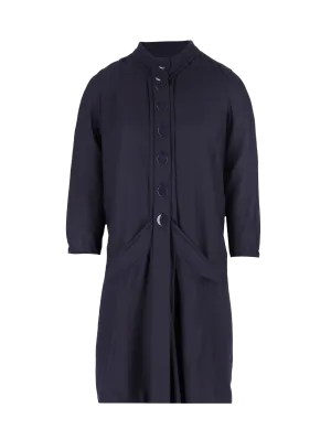 wool-blend tunic dress