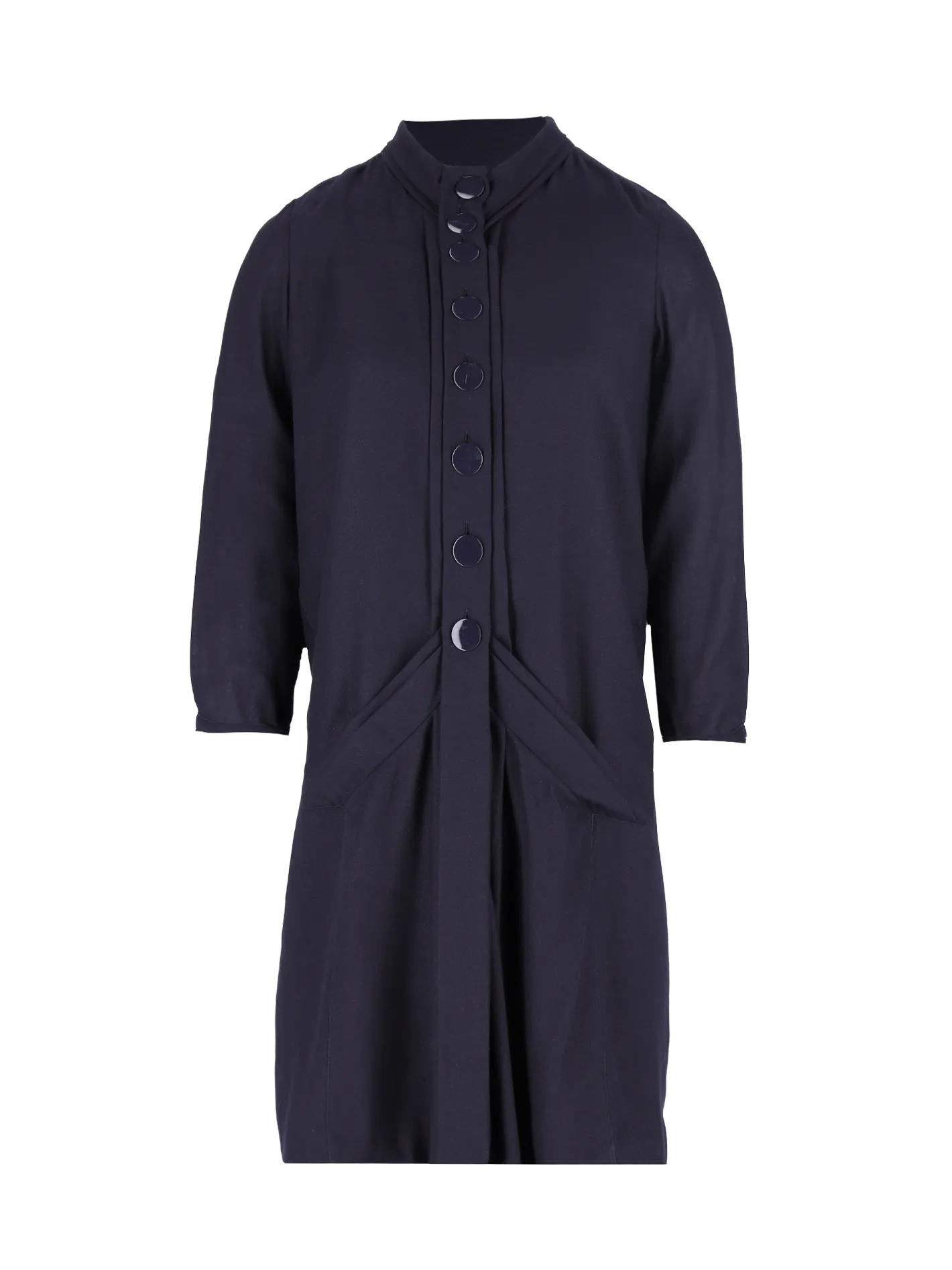 wool-blend tunic dress