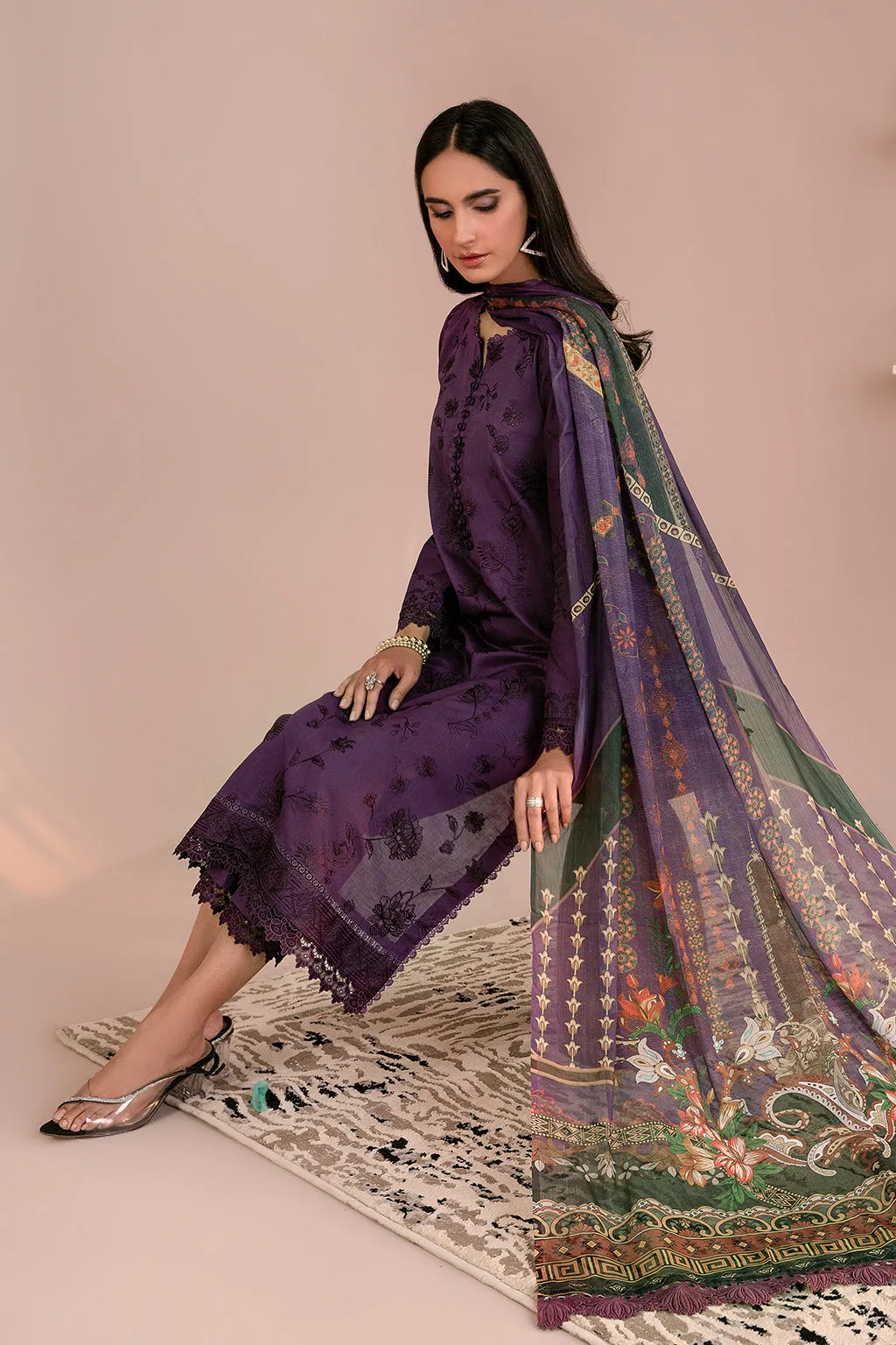 Zarif Festive Eid Lawn Collection – ZEA-08 LILAH
